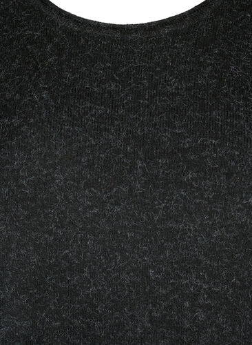 Strickkleid mit Schlitz an den Ärmeln, Dark Grey Melange, Packshot image number 2
