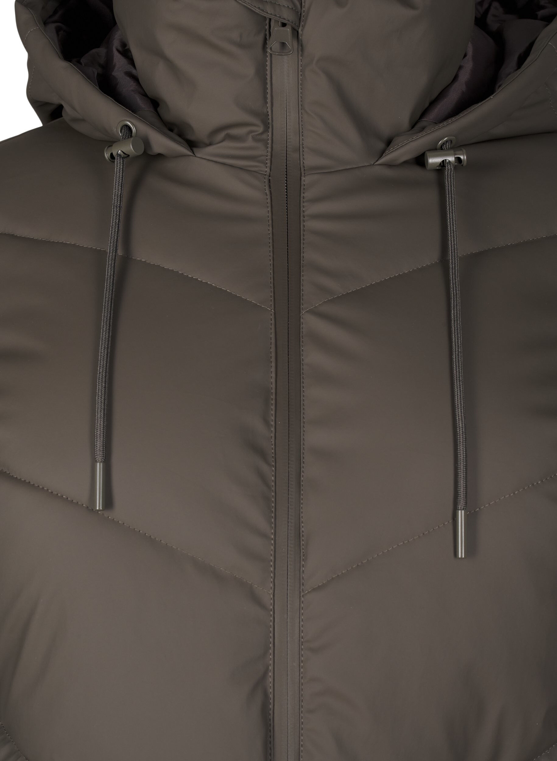ZizziWasserabweisende Steckenjacke mit Kapuze, Braun, Packshot image number 2