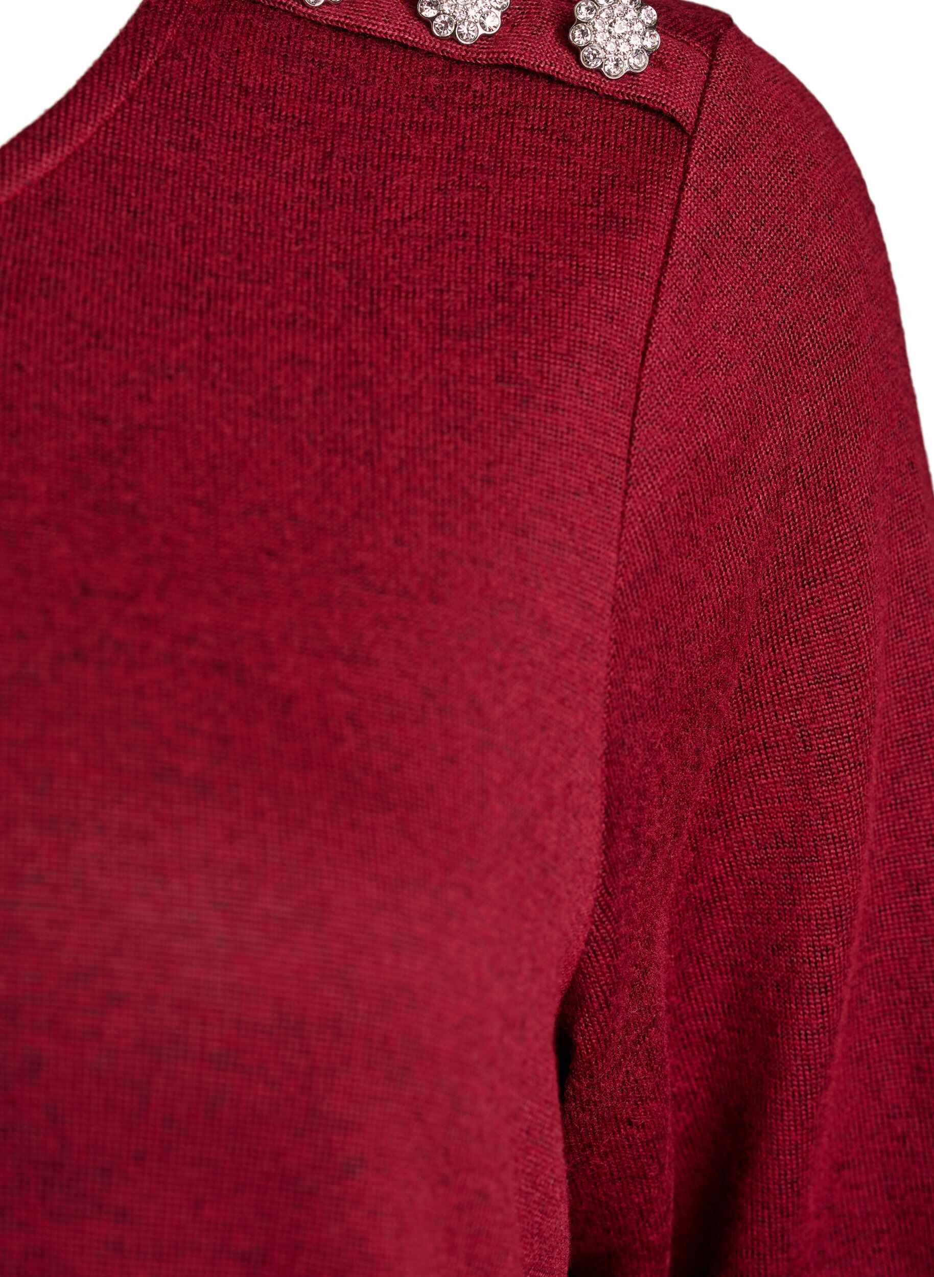 ZizziBluse mit Zierkn&ouml;pfen, Rot, Packshot image number 3