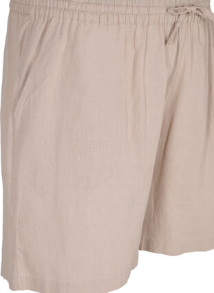 Lockere Shorts aus einer Baumwollmischung mit Leinen, Simply Taupe, Packshot image number 2