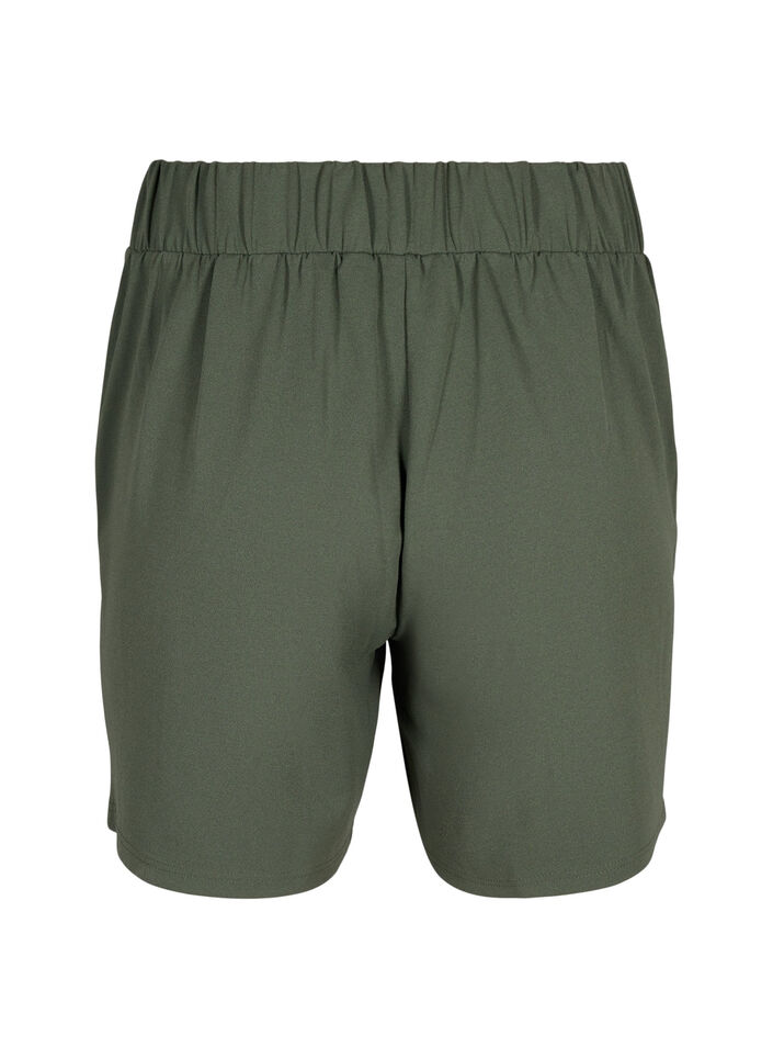 Kurze Hosen mit Taschen und lockerer Passform, Gr&uuml;n, Packshot image number 1