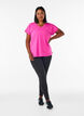 Lockeres Trainings-T-Shirt mit V-Ausschnitt, Pink, Model image number 1