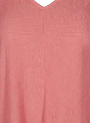 Kleid mit Puffärmeln und V-Ausschnitt, Tea Rose , Packshot image number 2