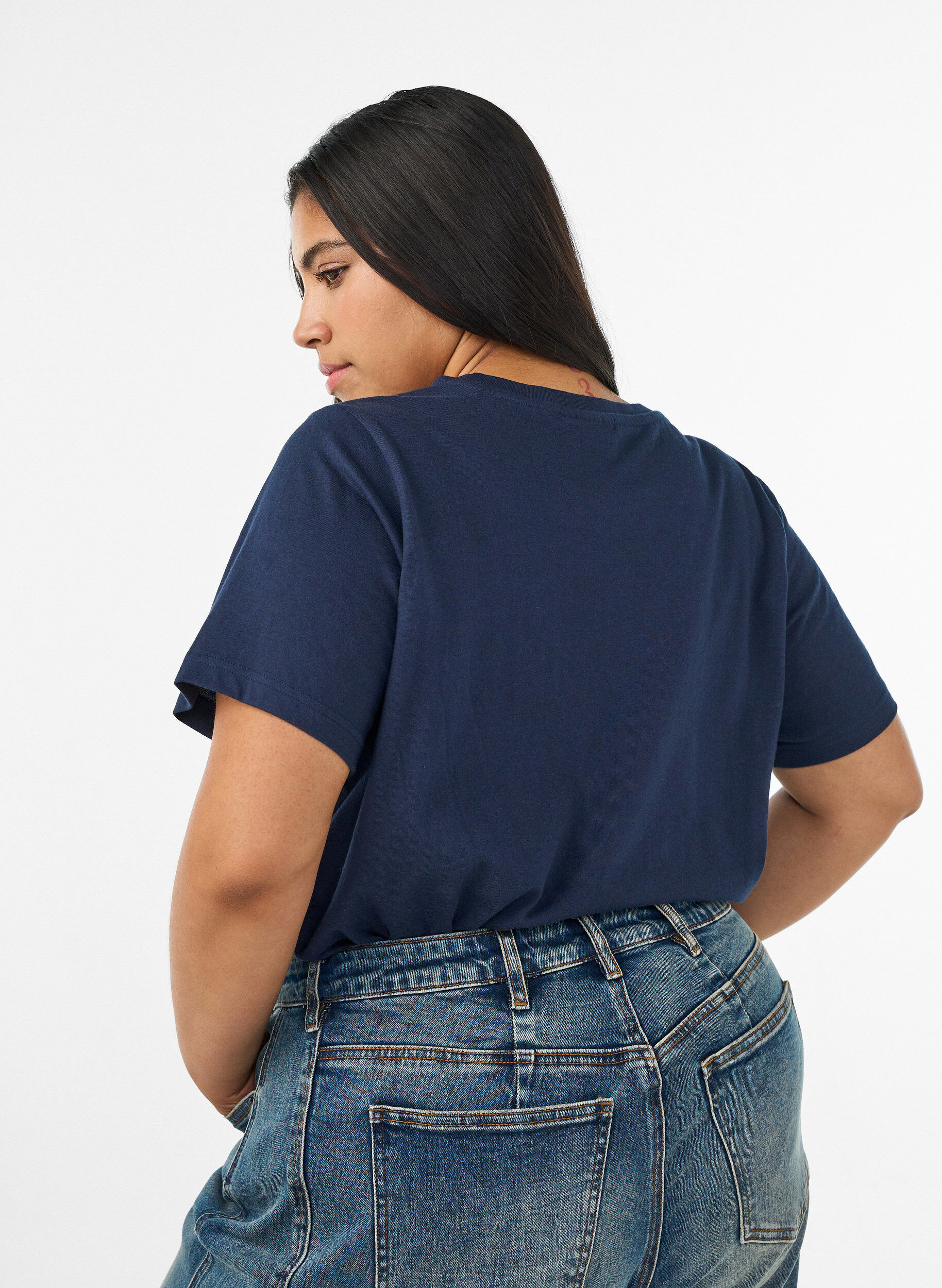 ZizziT-Shirt aus Bio-Baumwolle mit Teddyb&auml;r-Motiv, Blau, Model image number 2