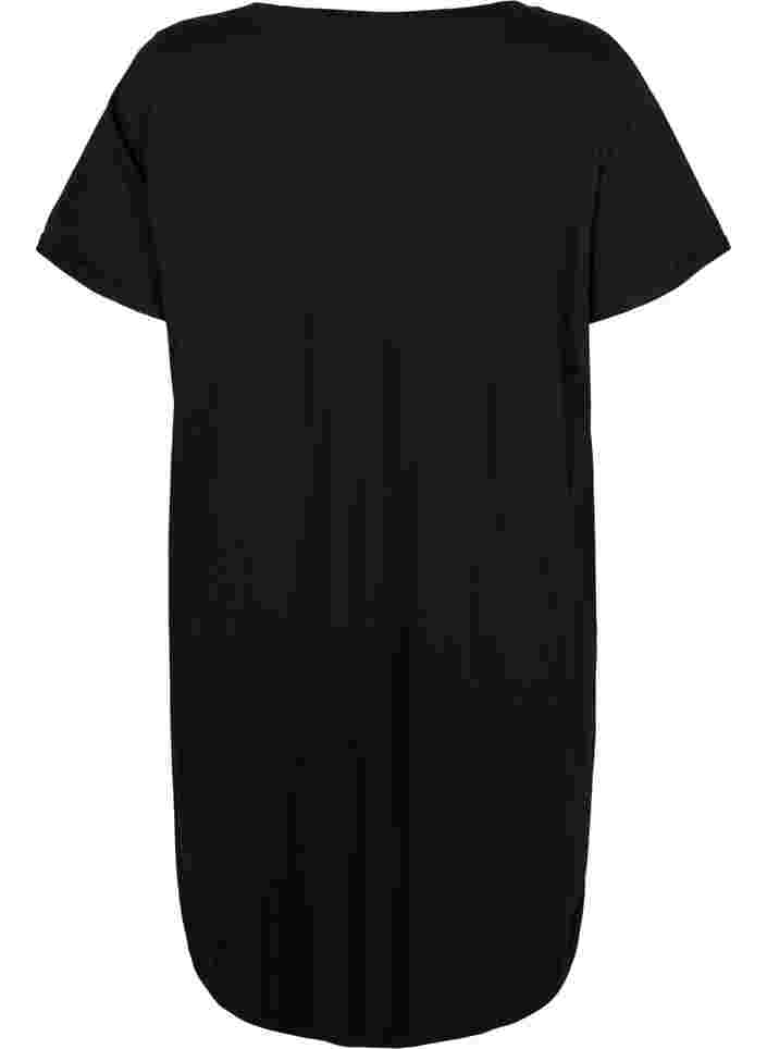 Nachthemd aus Baumwolle mit Print, Black w. Keep, Packshot image number 1