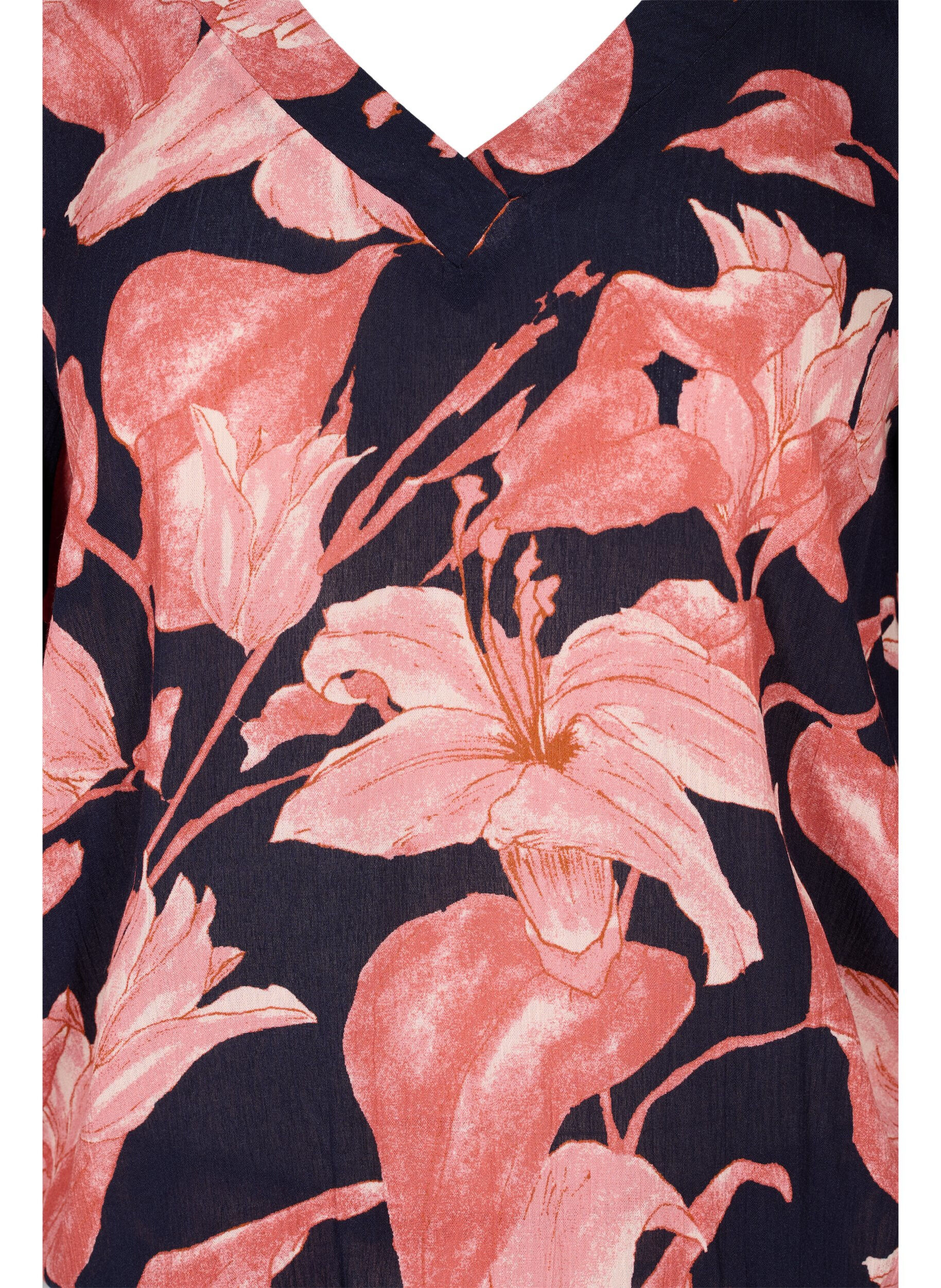 ZizziViskosebluse mit Smok, N. Sky Sketch Flower, Packshot image number 2