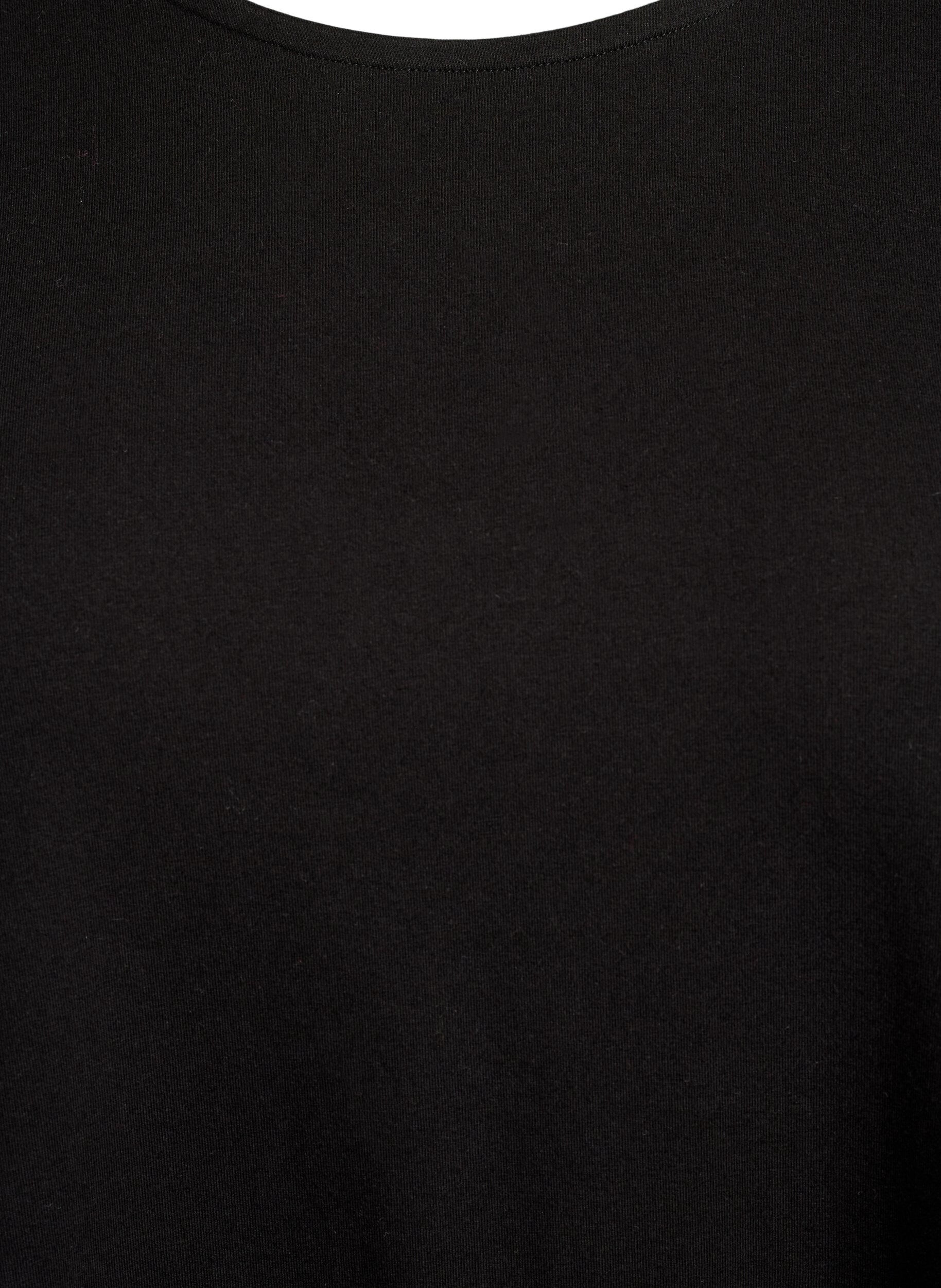 ZizziKurzes A-Linien-Kleid mit langen &Auml;rmeln, Black, Packshot image number 2