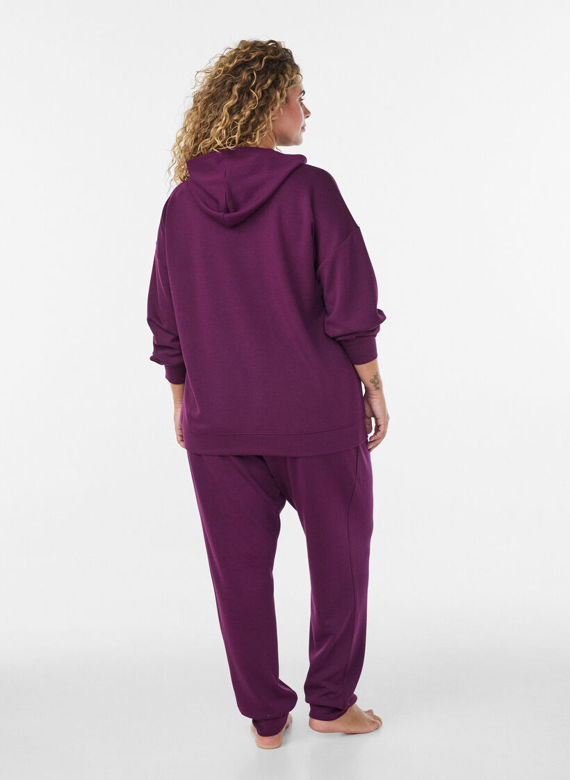 Hoodie aus Jersey, Lila, Model image number 2
