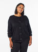 Cardigan mit perlenbestickten Schleifen und Druckkn&ouml;pfen, Schwarz, Model image number 0
