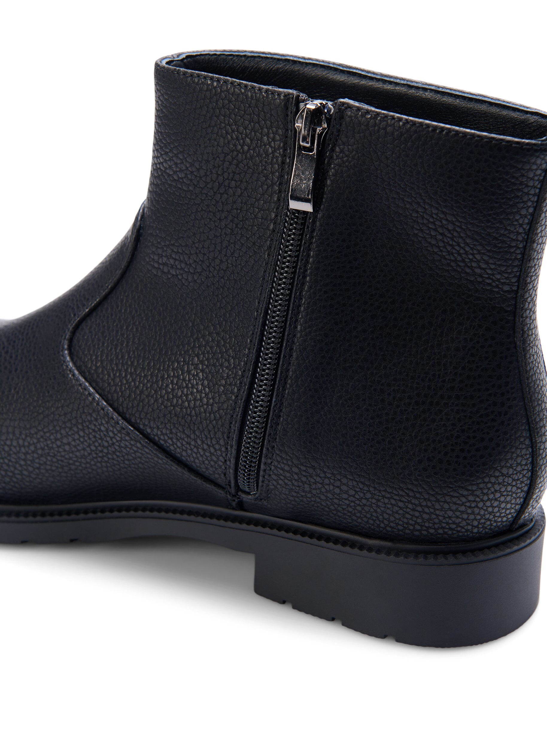 ZizziExtra-Weite &ndash; Chelsea-Lederstiefel, Black, Packshot image number 3