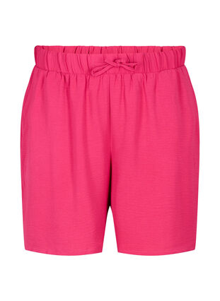 Kurze Hose mit Taschen und elastischem Bund, Pink Peacock, Packshot image number 0