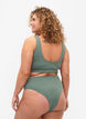 Bikinihose mit Kreppstruktur, Grün, Model image number 1