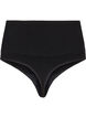 Nahtloser G-String mit normaler Taille, Black, Packshot image number 1