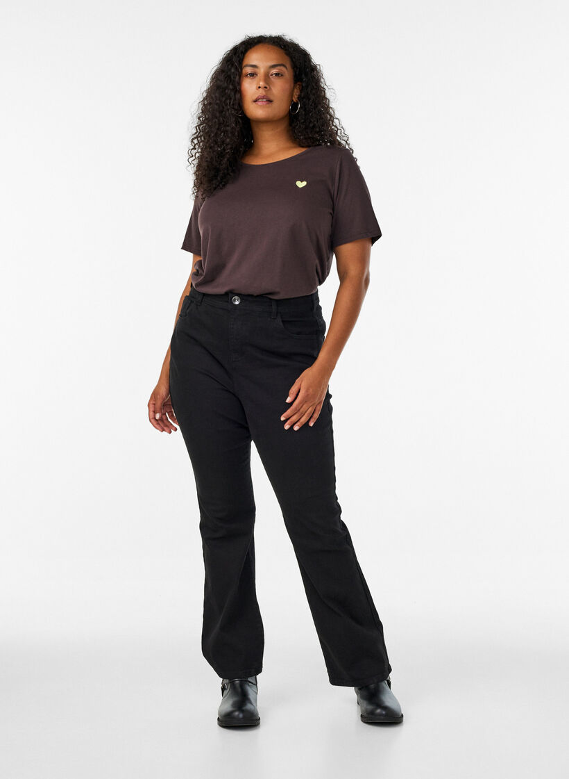 T-Shirt mit Print, Braun, Model image number 1