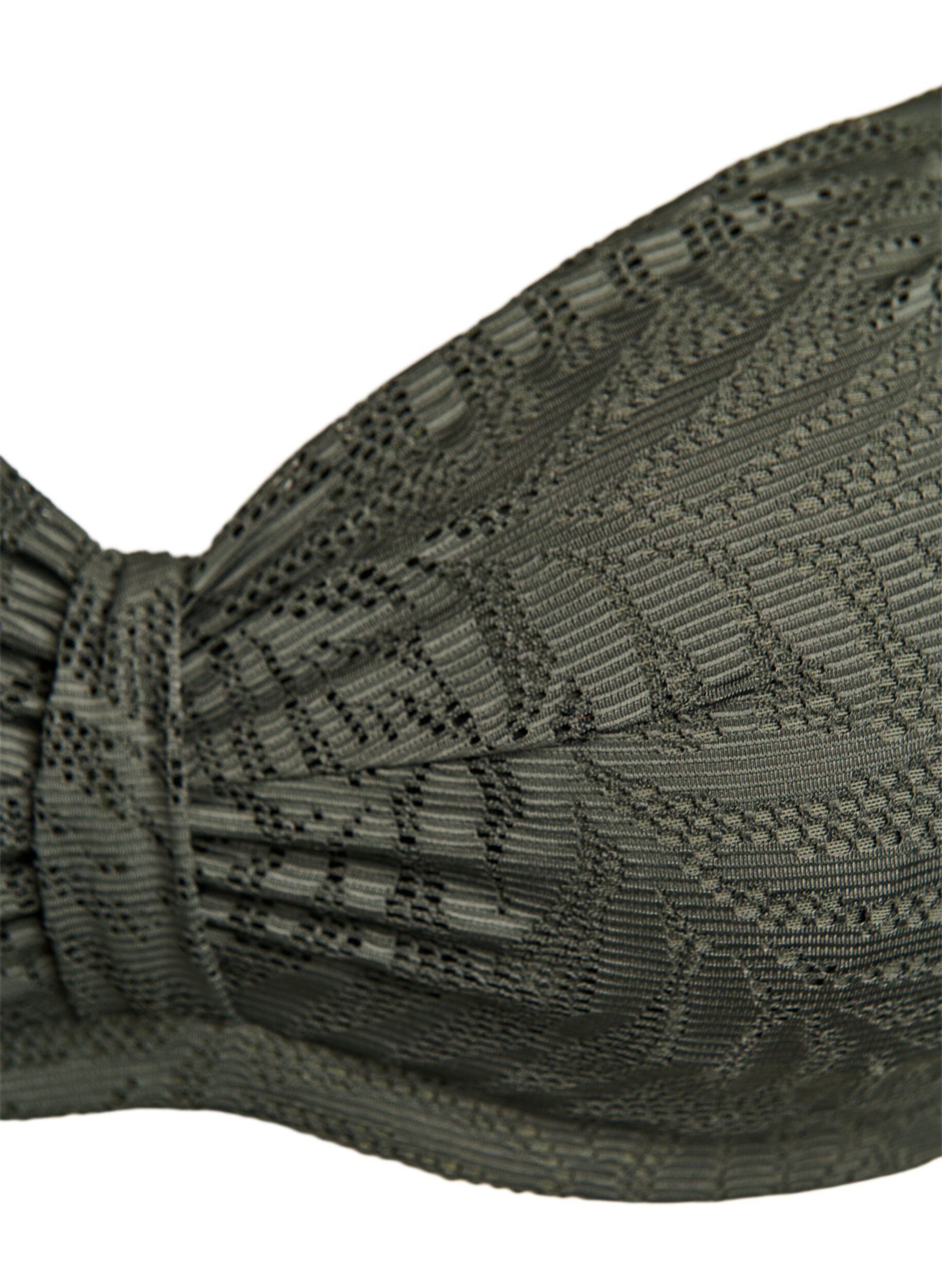 ZizziBikini Top mit strukturiertem Mesh und herausnehmbarer Polsterung, Gr&uuml;n, Packshot image number 2