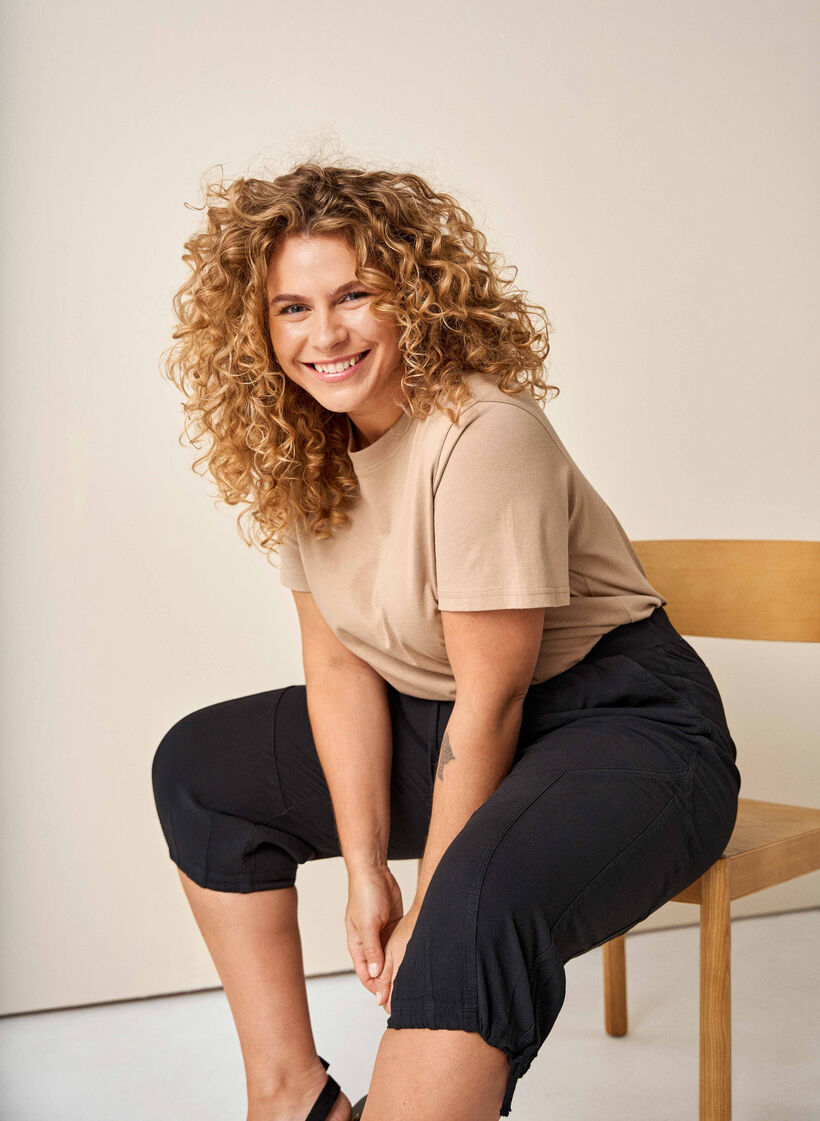 Capri-Hose aus Baumwolle, Schwarz, Image image number 0