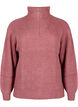 Strickpullover mit hohem Kragen und Rei&szlig;verschluss, Rot, Packshot image number 0