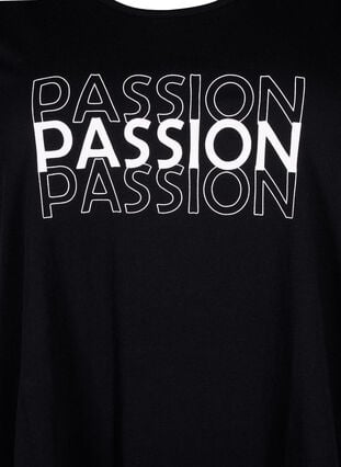 Top aus Baumwolle mit A-Linie., Black W. Passion, Packshot image number 2