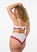 Gebl&uuml;mter Brazilian Slip mit Spitze, Rot, Model image number 2
