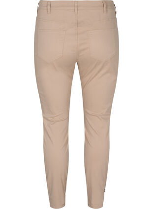 Cropped Amy Jeans mit Knöpfen, Oxford Tan, Packshot image number 1