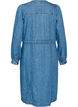 Jeanskleid mit V-Ausschnitt und Bindeg&uuml;rtel, Blau, Packshot image number 1