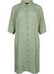 Gepunktetes Shirtkleid mit 3/4 Ärmeln und Schlitz, Seagrass Dot, Packshot image number 0