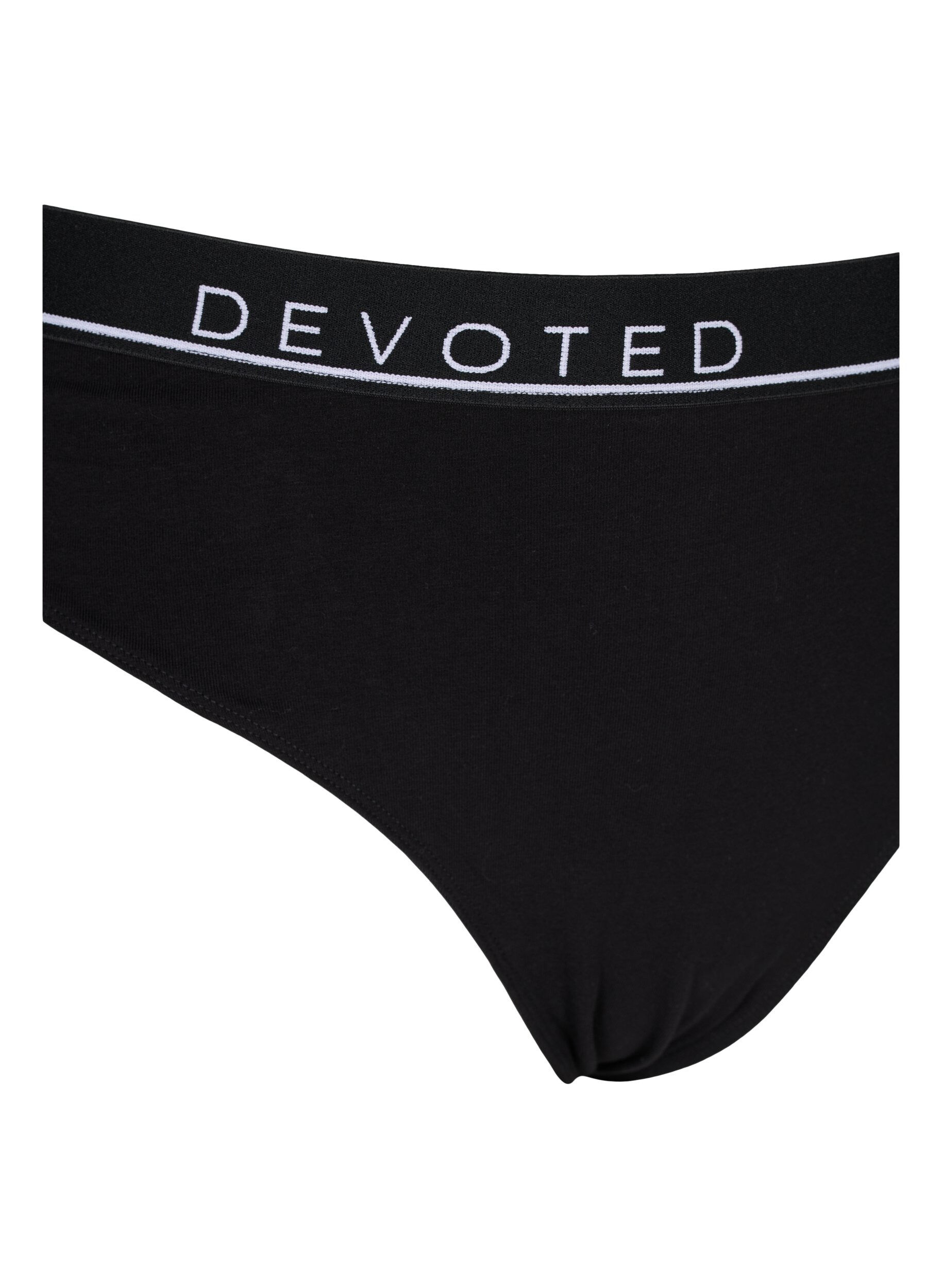 ZizziBaumwoll-G-String mit regul&auml;rer Taille, Schwarz, Packshot image number 2