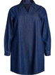 Jeanskleid mit V-Ausschnitt und Kragen, Blau, Packshot image number 0