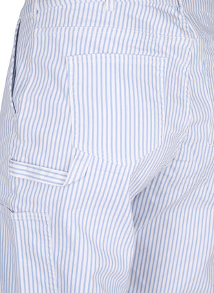 Gestreifte Cargo-Jeans mit gerader Passform, Blue White Stripe, Packshot image number 3