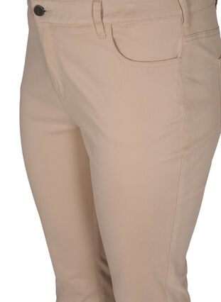 Cropped Amy Jeans mit Knöpfen, Oxford Tan, Packshot image number 2
