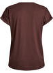 Kurz&auml;rmeliges T-Shirt aus Baumwollmischgewebe, Braun, Packshot image number 1