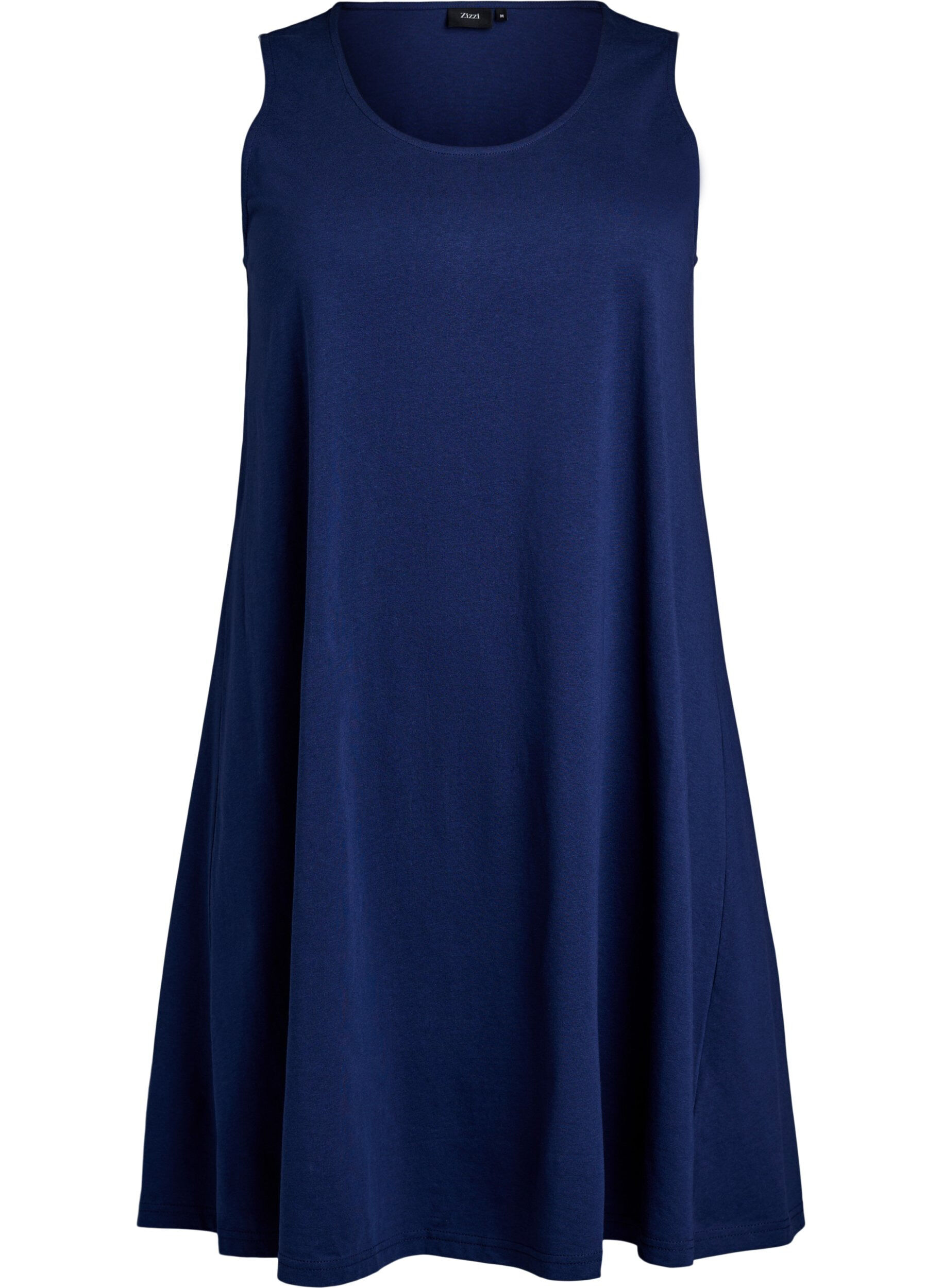 Zizzi&Auml;rmelloses Kleid in A-Linie, Blau, Packshot image number 0
