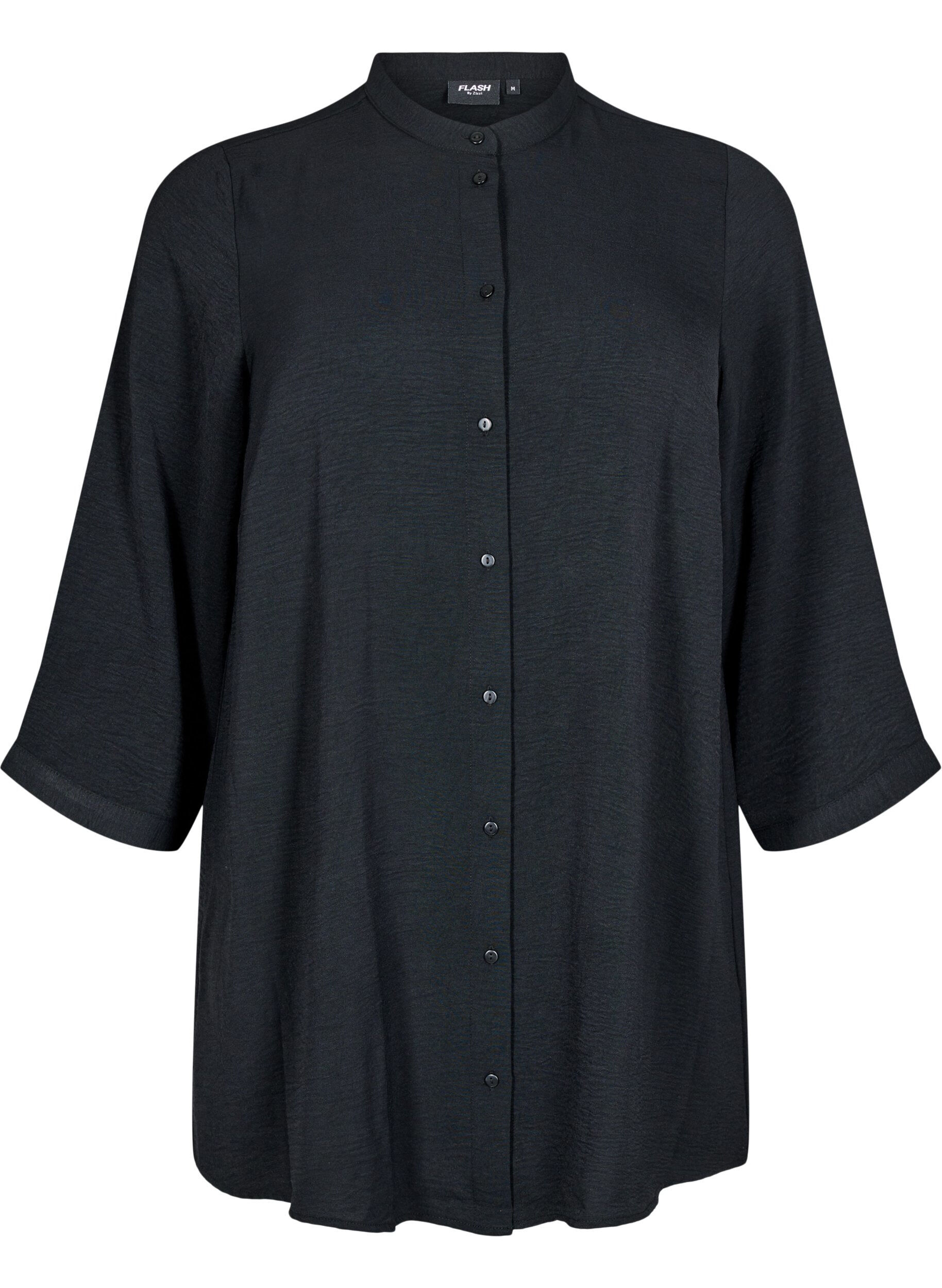 ZizziTunika mit 3/4-&Auml;rmeln, Schwarz, Packshot image number 0