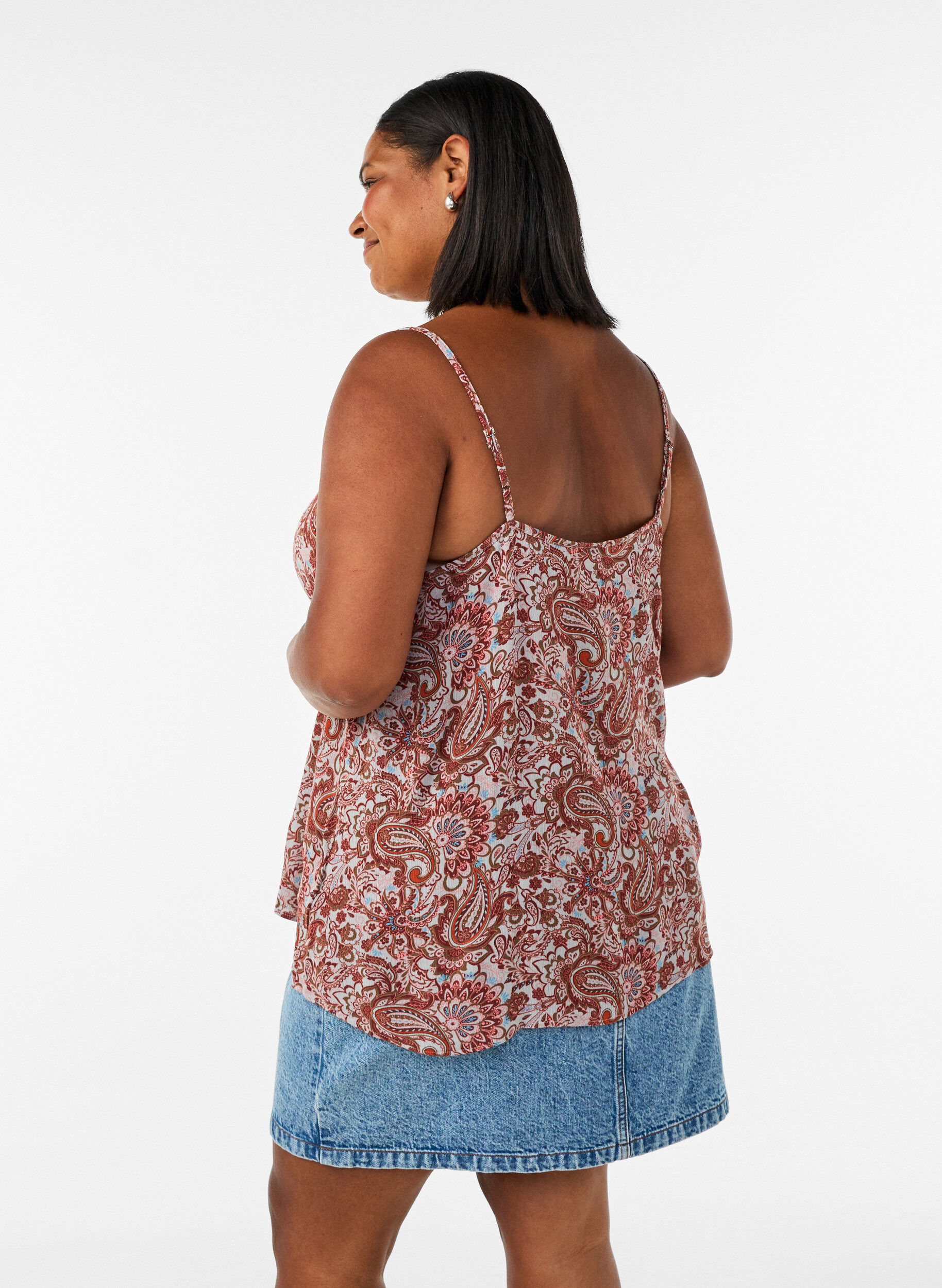ZizziTr&auml;gertop aus Viskose, Pink, Model image number 2