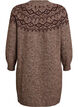 Kleid aus Strick mit Jacquard-Muster, Braun, Packshot image number 1