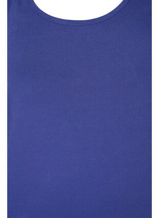 Solide Farbe Grundoberteil aus Baumwolle, Deep Cobalt, Packshot image number 2