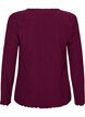 Strukturierte Bluse mit Wellenkanten, Lila, Packshot image number 1
