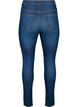 Super schlanke Amy Jeans mit Zerstörung und hoher Taille, Dark blue, Packshot image number 1