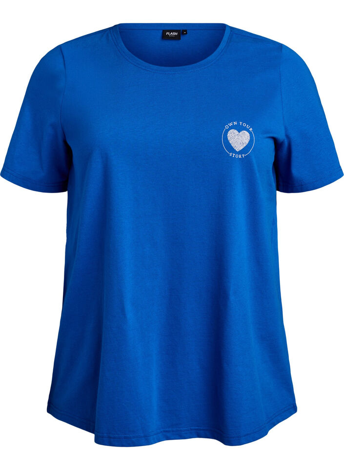 T-Shirt mit Print, Blau, Packshot image number 0