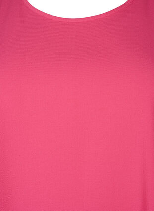 Bluse mit kurzen Ärmeln und Rundhalsausschnitt, Raspberry Sorbet, Packshot image number 2