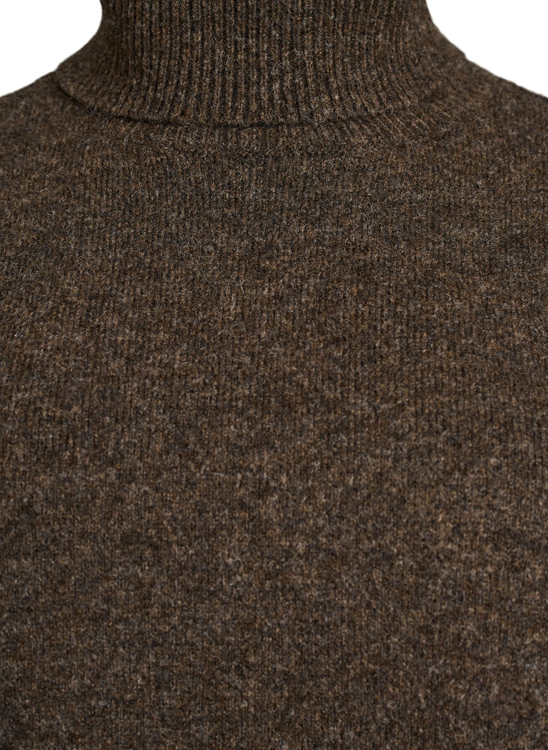 ZizziStrickweste mit Rollkragen, Braun, Packshot image number 2