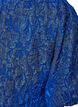 Kleid aus Jacquard mit Puff&auml;rmeln und A-Linie, Blau, Packshot image number 3