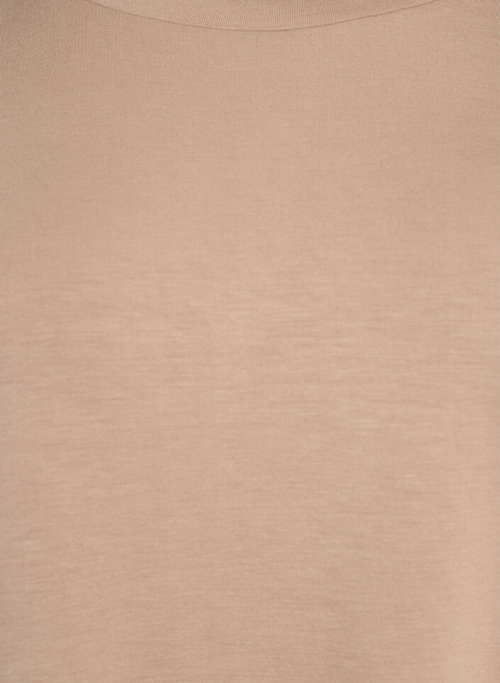 Lockeres T-Shirt mit Halbarm, Beige, Packshot image number 2
