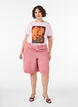 T-Shirt aus Baumwolle mit Frontprint, Rot, Model image number 1