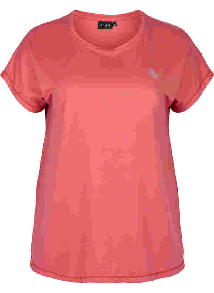 Einfarbiges Trainings-T-Shirt, Garnet Rose, Packshot image number 0