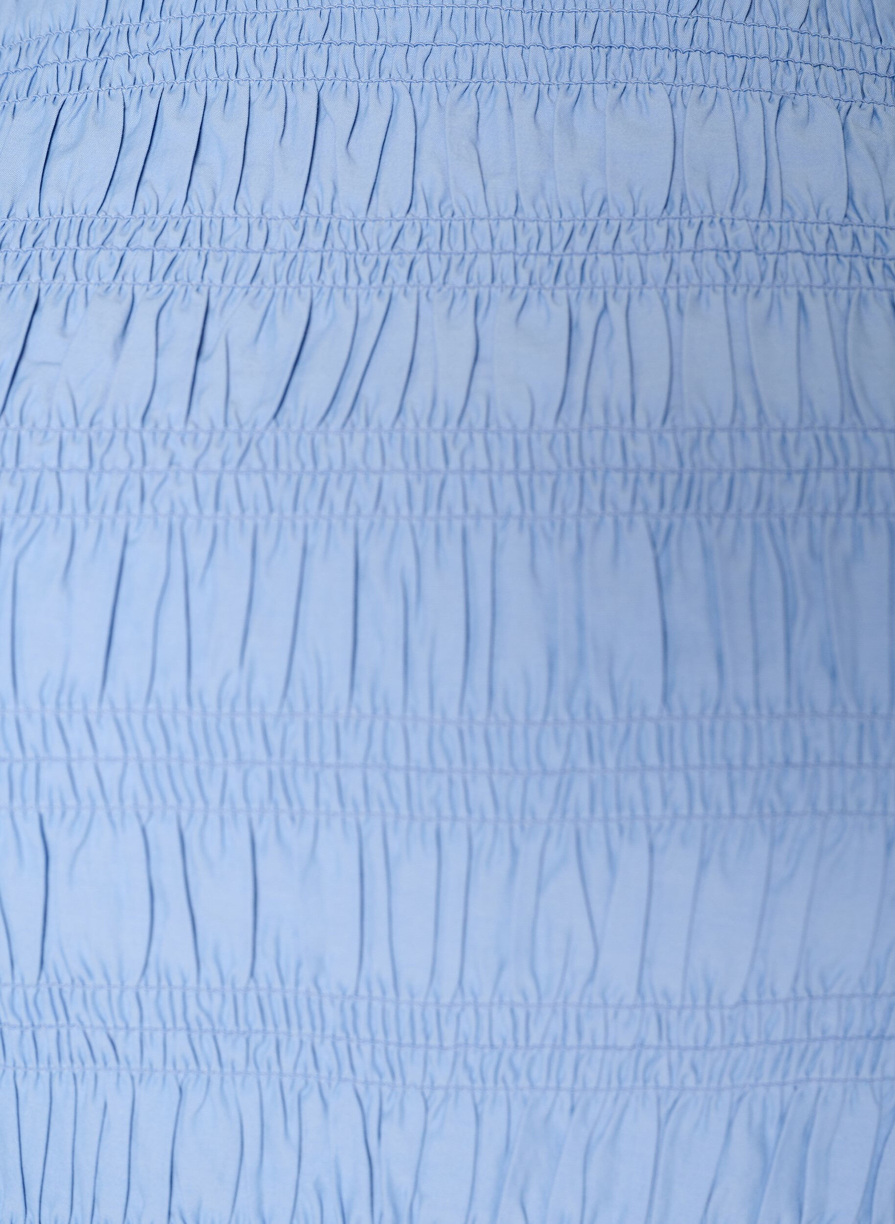 ZizziSmockbluse mit R&uuml;schensaum und U-Boot-Ausschnitt, Blau, Packshot image number 2