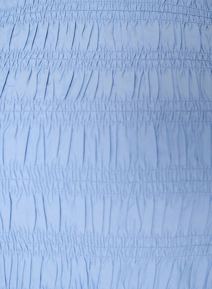 Smockbluse mit R&uuml;schensaum und U-Boot-Ausschnitt, Blau, Packshot image number 2