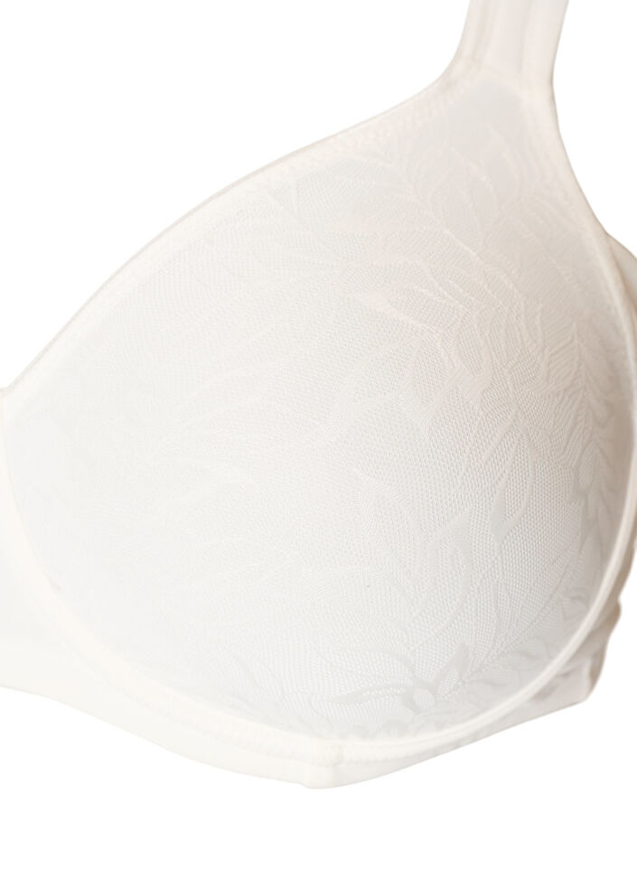 Komfort-BH mit Spitzen-Overlay und vorgeformten Cups, Wei&szlig;, Packshot image number 2