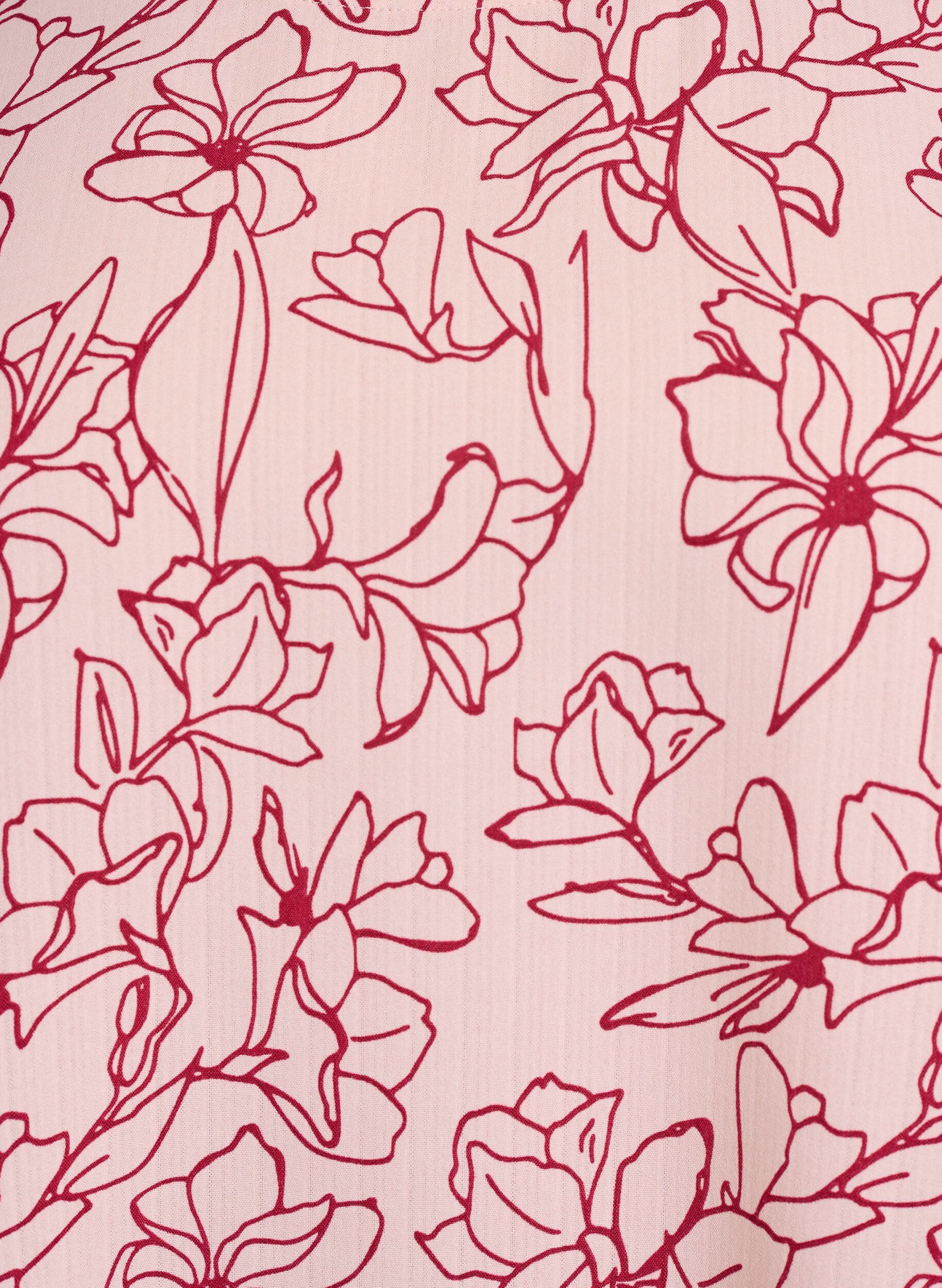 ZizziKurz&auml;rmelige Bluse mit Rundhalsausschnitt, Rot, Packshot image number 2