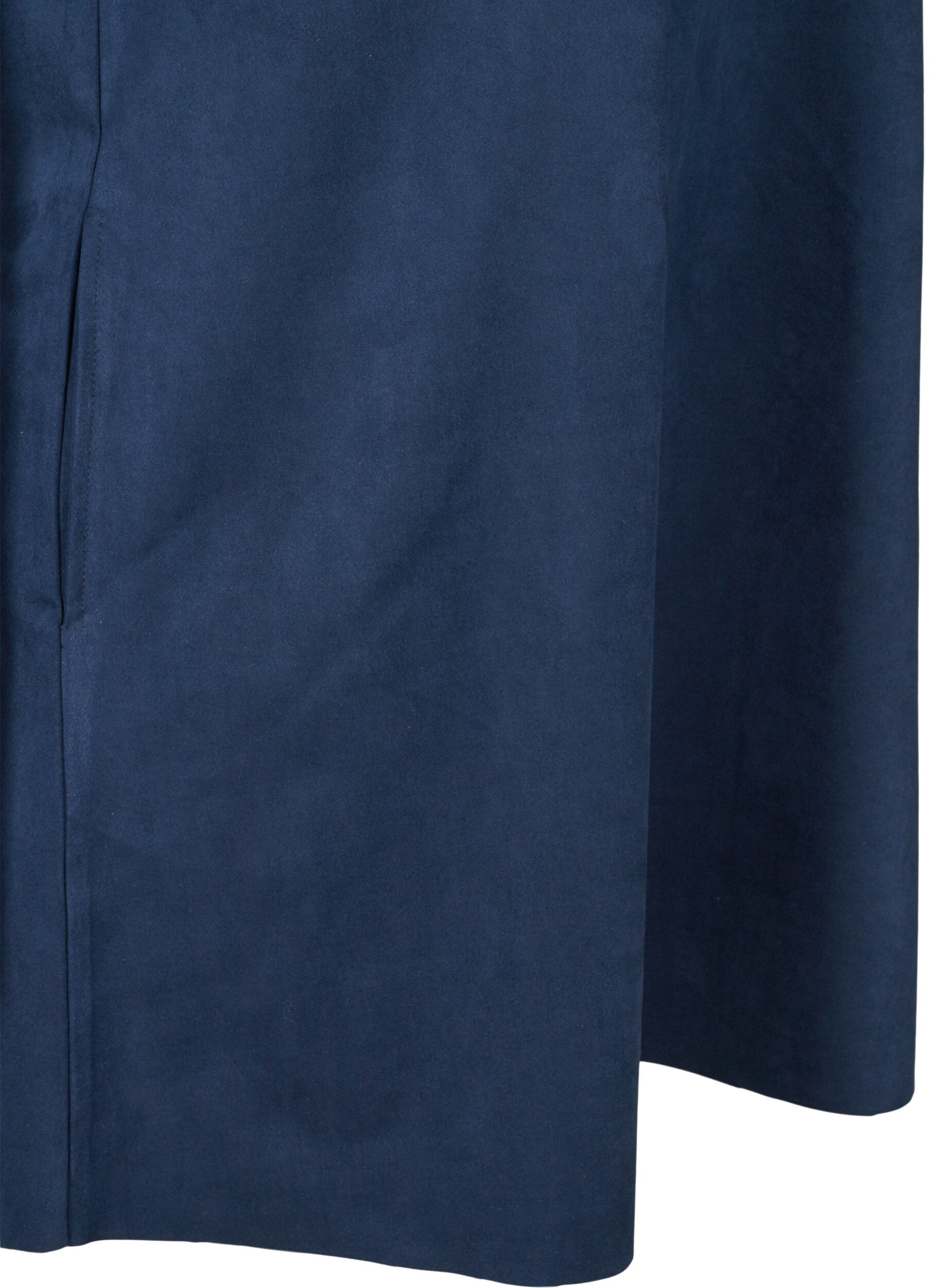 Zizzi&Auml;rmelloses Kleid mit A-Form, Dark Blue, Packshot image number 3